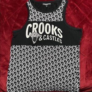 Crooks & Castles Monochrome Logo Tank